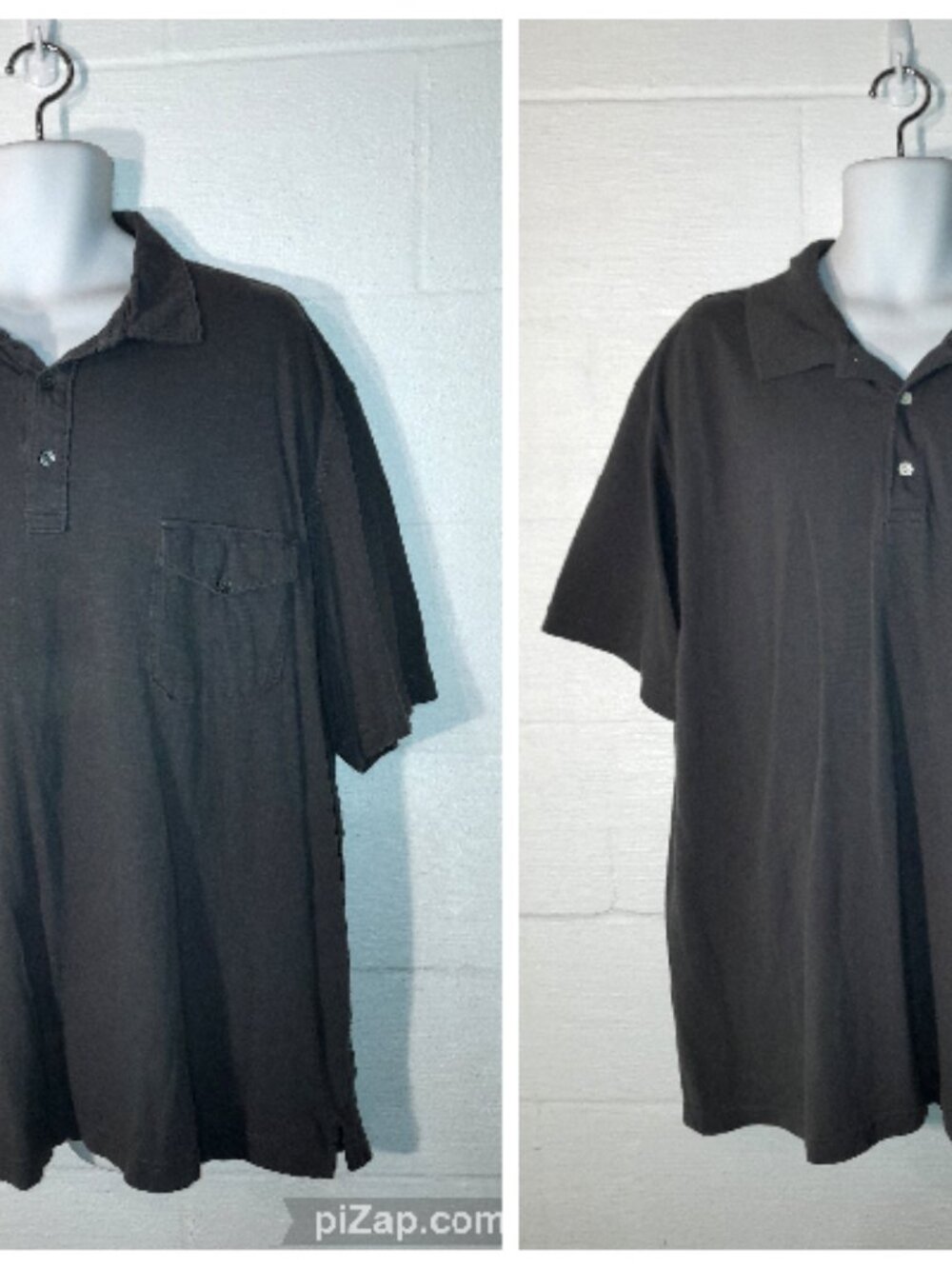 Foundry Set of 2 Men's 2XL Gray Polo Shirts Casual Short Sleeve Tops Big & Tall